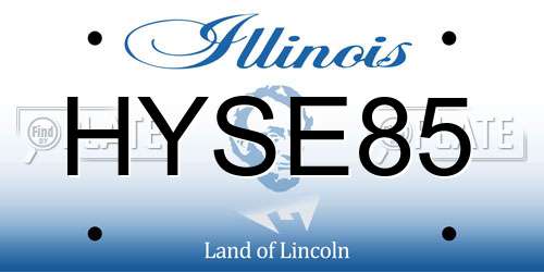 HYSE85 Illinois License Plate