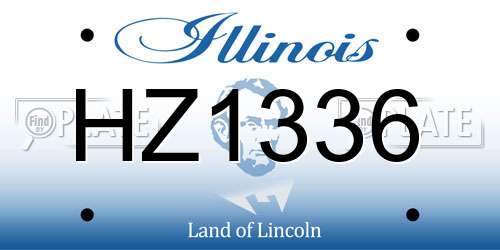 HZ1336 Illinois License Plate