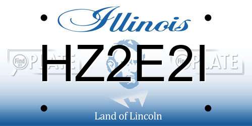 HZ2E2I Illinois License Plate