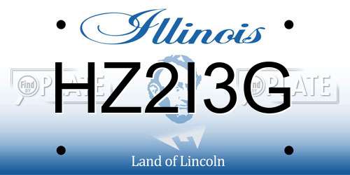 HZ2I3G Illinois License Plate