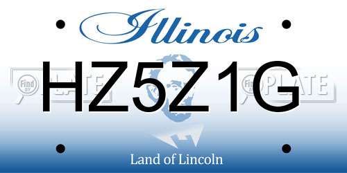 HZ5Z1G Illinois License Plate