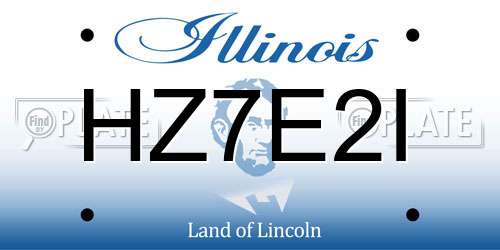 HZ7E2I Illinois License Plate
