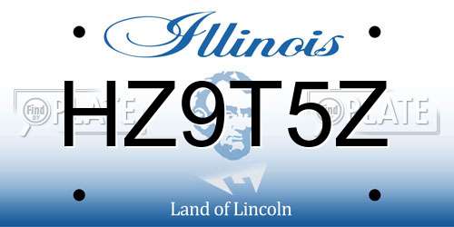 HZ9T5Z Illinois License Plate