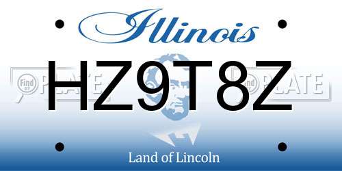 HZ9T8Z Illinois License Plate
