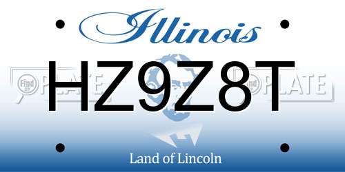 HZ9Z8T Illinois License Plate