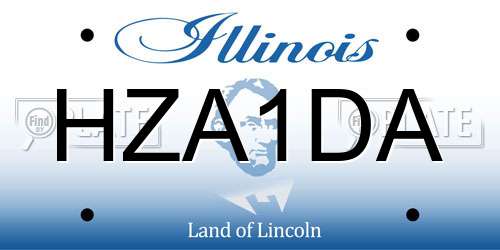 HZA1DA Illinois License Plate
