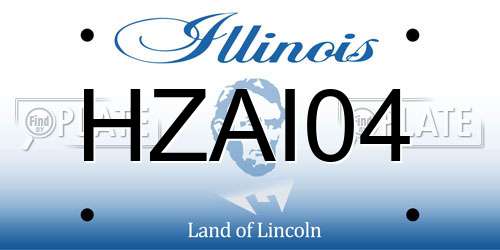 HZAI04 Illinois License Plate