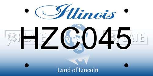 HZC045 Illinois License Plate