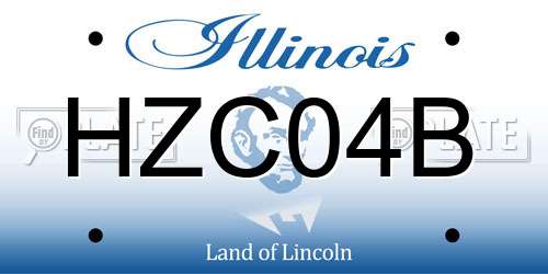 HZC04B Illinois License Plate