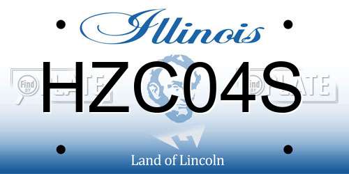 HZC04S Illinois License Plate