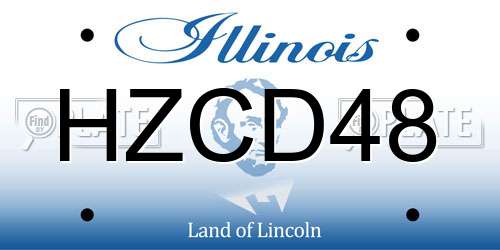 HZCD48 Illinois License Plate