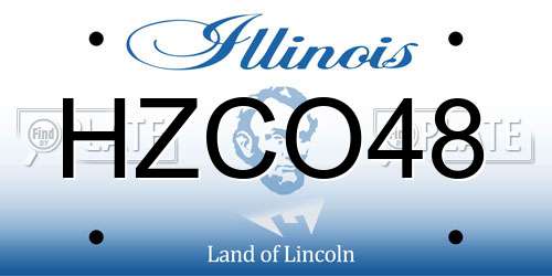 HZCO48 Illinois License Plate