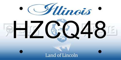 HZCQ48 Illinois License Plate