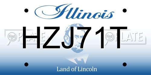 HZJ71T Illinois License Plate