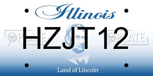 HZJT12 Illinois License Plate