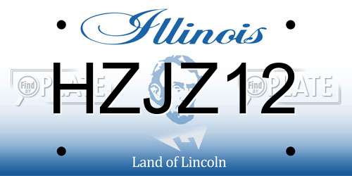 HZJZ12 Illinois License Plate