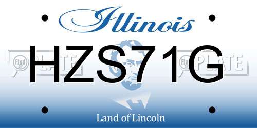 HZS71G Illinois License Plate