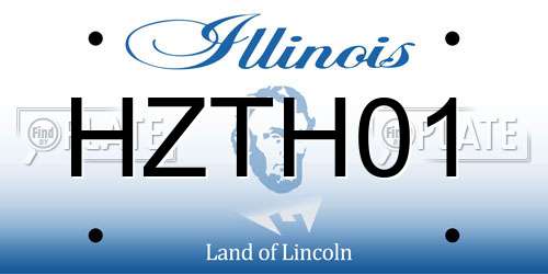 HZTH01 Illinois License Plate
