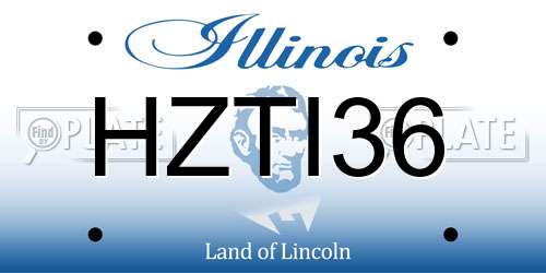 HZTI36 Illinois License Plate