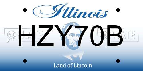 HZY70B Illinois License Plate