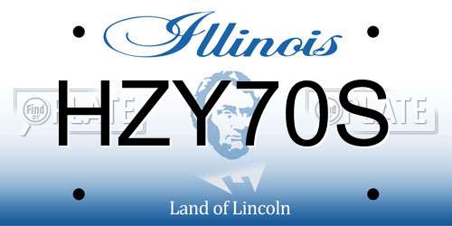 HZY70S Illinois License Plate