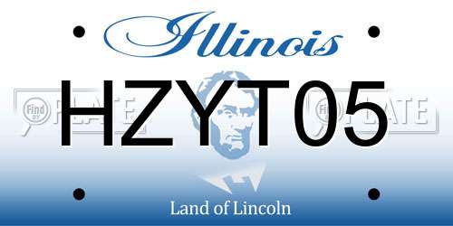 HZYT05 Illinois License Plate