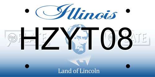 HZYT08 Illinois License Plate