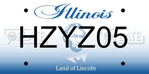 HZYZ05 Illinois License Plate