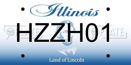 HZZH01 Illinois License Plate
