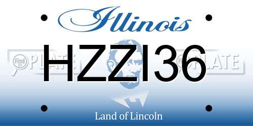 HZZI36 Illinois License Plate
