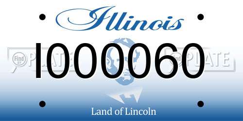 I000060 Illinois License Plate