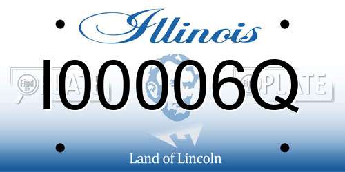 I00006Q Illinois License Plate