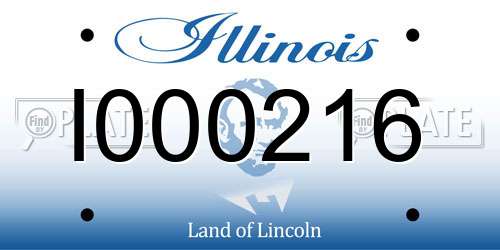 I000216 Illinois License Plate
