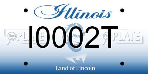 I0002T Illinois License Plate