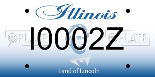 I0002Z Illinois License Plate