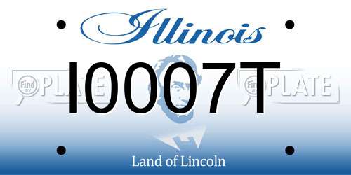 I0007T Illinois License Plate