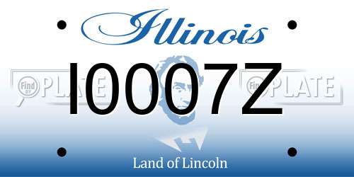 I0007Z Illinois License Plate