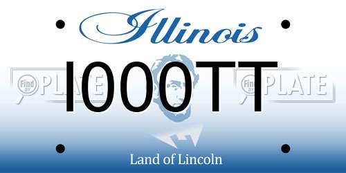 I000TT Illinois License Plate