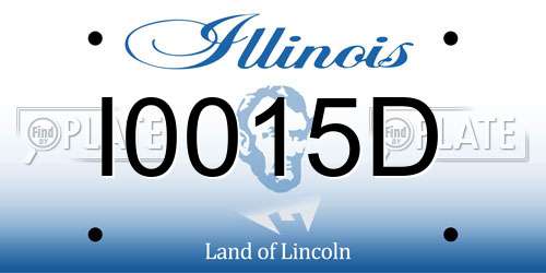 I0015D Illinois License Plate
