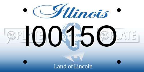 I0015O Illinois License Plate