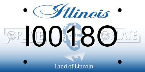 I0018O Illinois License Plate