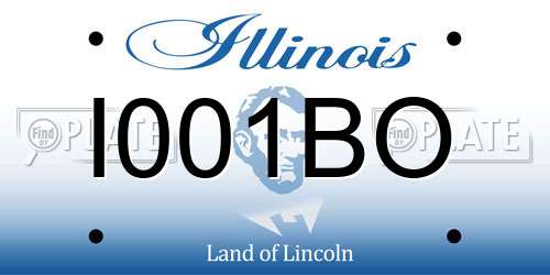 I001BO Illinois License Plate