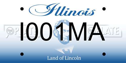 I001MA Illinois License Plate