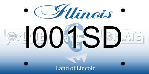 I001SD Illinois License Plate