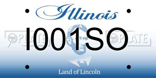 I001SO Illinois License Plate