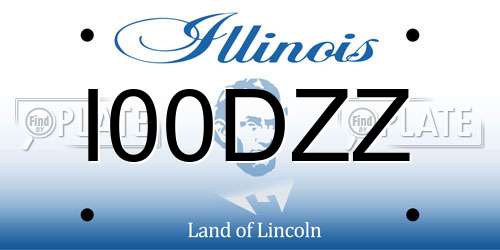 I00DZZ Illinois License Plate