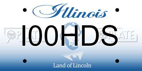 I00HDS Illinois License Plate