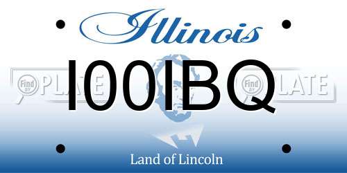 I00IBQ Illinois License Plate