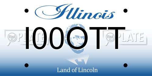 I00OTT Illinois License Plate