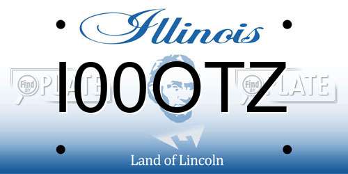I00OTZ Illinois License Plate